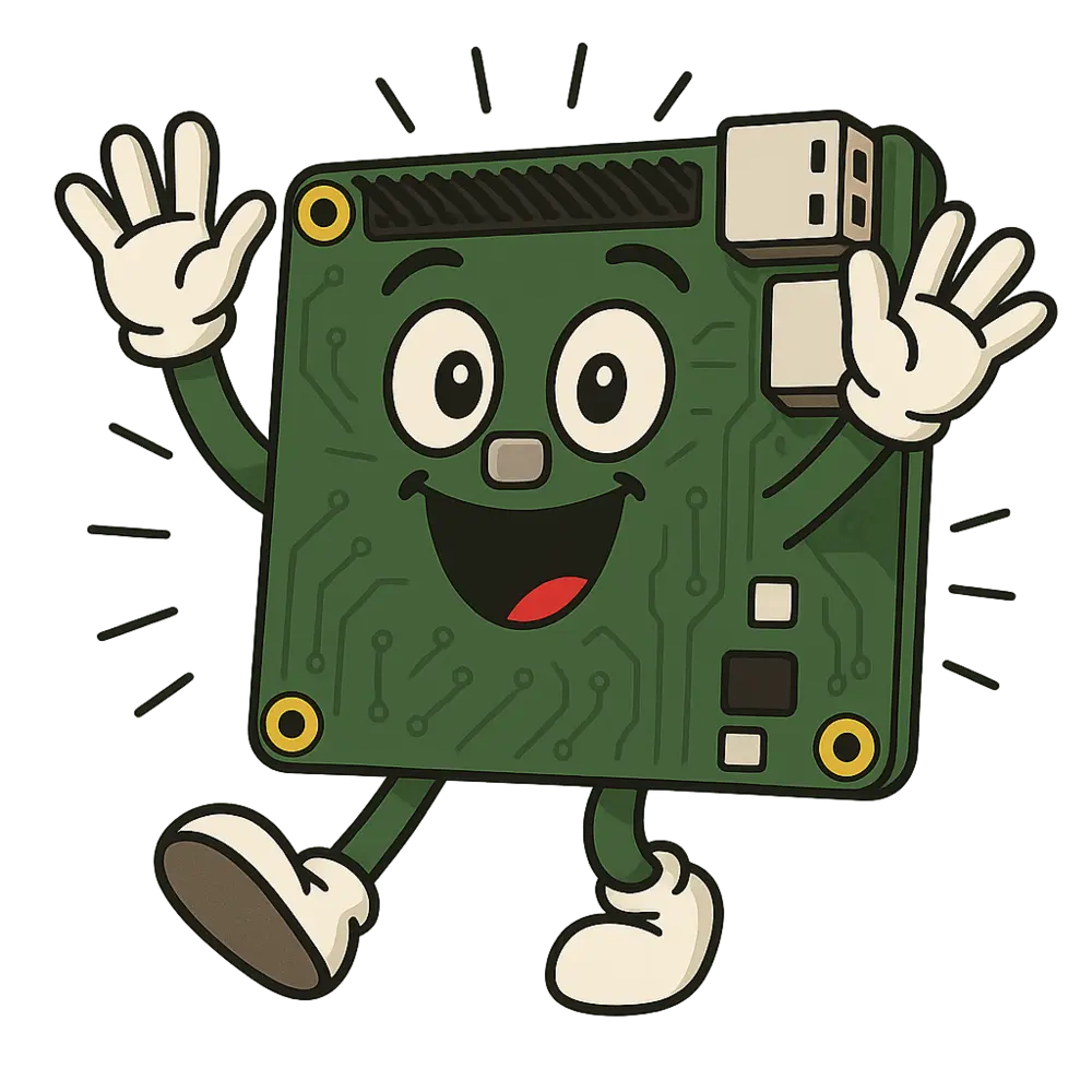 Tovi boldog arccal - AI asszisztens karakter